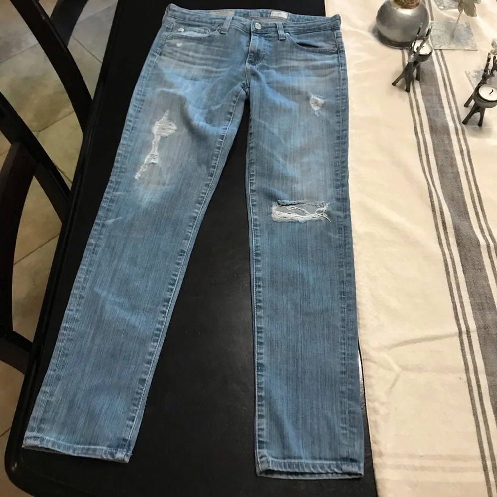 AG Adriano Goldschmied jeans 26r 26 distress STEVIE ANKLE slim straight - Picture 7 of 12